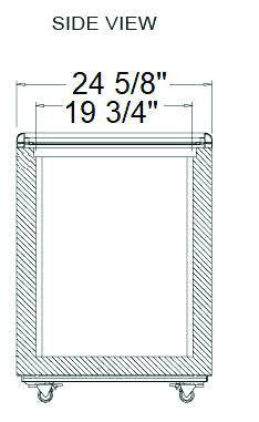 Excellence Industries EURO-10 39 5/8" Flat Lid Display Freezer, 9.6 Cu Ft. - Top Restaurant Supplies