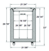 Excellence Industries VBN-4D 38 1/2" Narrow Display Freezer, 5.8 Cu Ft. - Top Restaurant Supplies