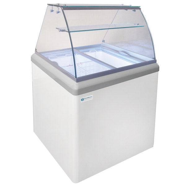 Excellence Industries HBD-4HC 28 1/2" Ice Cream Dipping Cabinet with LED, 6.4 Cu Ft. - Top Restaurant Supplies
