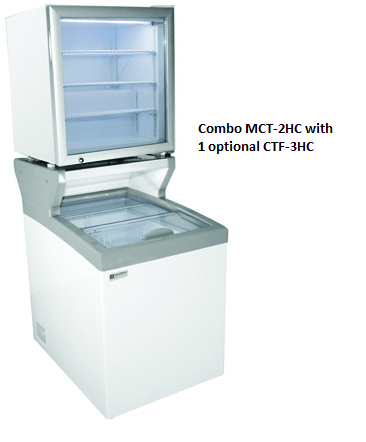 Excellence Industries MCT-4 49 3/8" Merchandiser Freezer, 13.2 Cu Ft. - Top Restaurant Supplies