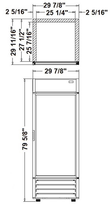 Excellence Industries VF-23HC 29 7/8" Heavy Duty Upright Freezer, 24 Cu Ft. - Top Restaurant Supplies