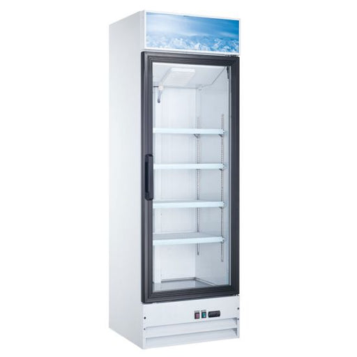 Coldline G15-W 26" Single Glass Swing Door Merchandiser Refrigerator, Black - Top Restaurant Supplies