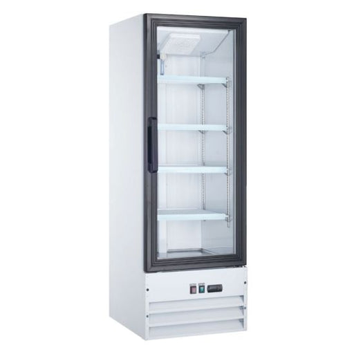 Coldline G10-W 21″ Single Glass Swing Door Merchandiser Refrigerator, White - Top Restaurant Supplies