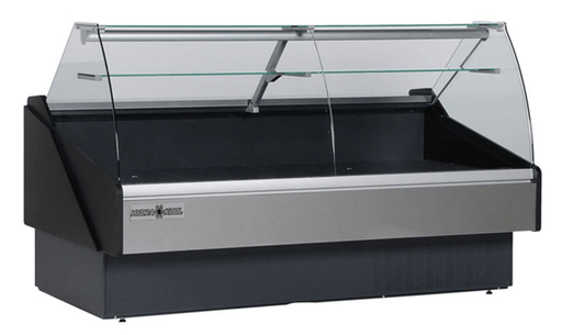 Hydra-Kool KPM-CG-100-R 101" Curved Glass Deli and Packaged Meat Display Case, Remote - Top Restaurant Supplies