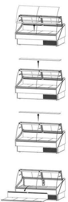 Hydra-Kool KFM-CG-120-S Fresh Meat Curved Glass Deli Case - Top Restaurant Supplies