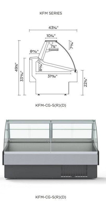 Hydra-Kool KFM-CG-80-S Fresh Meat Curved Glass Deli Case - Top Restaurant Supplies