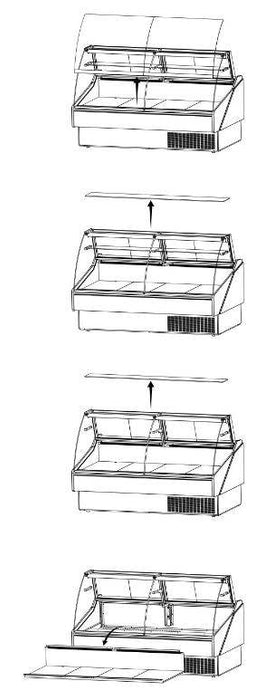 Hydra-Kool KFM-CG-120-S Fresh Meat Flat Glass Deli Case - Top Restaurant Supplies