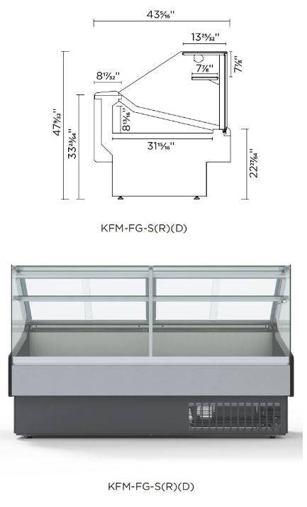 Hydra-Kool KFM-FG-80-S Fresh Meat Flat Glass Deli Case - Top Restaurant Supplies