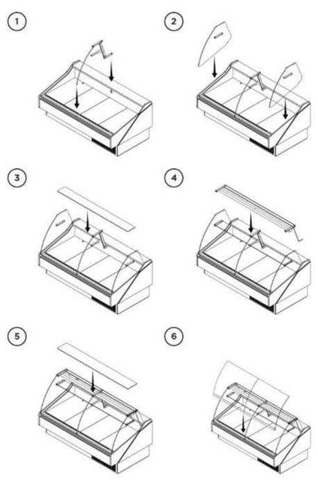 Hydra-Kool KFM-FG-80-S Fresh Meat Flat Glass Deli Case - Top Restaurant Supplies