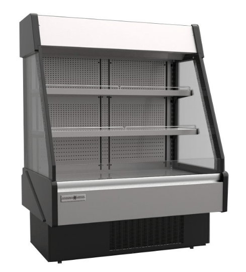 Hydra-Kool KGL-RM-40-R 40" Grab-N-Go Low Profile Case Front and Rear Loading Manual Shutter, Remote - Top Restaurant Supplies