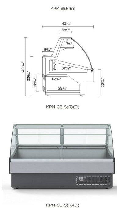 Hydra Kool KPM-CG-60-S Deli Products and Packaged Meat Curved Glass Deli Case - Top Restaurant Supplies