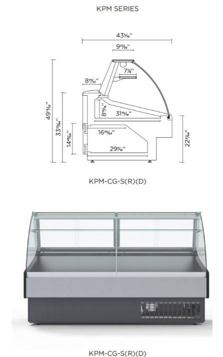 Hydra Kool KPM-CG-80-S Deli Products and Packaged Meat Curved Glass Deli Case - Top Restaurant Supplies