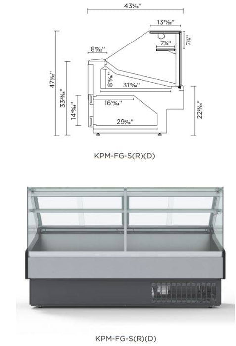 Hydra Kool KPM-FG-60-S Deli Products and Packaged Meat Flat Glass Deli Case - Top Restaurant Supplies