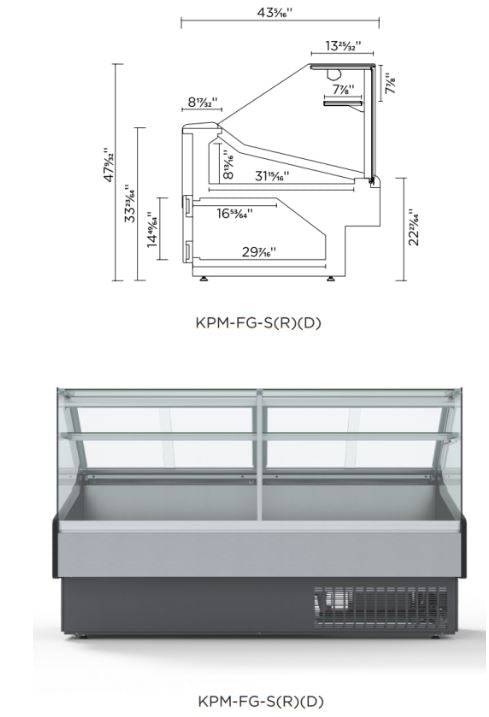 Hydra Kool KPM-FG-60-S Deli Products and Packaged Meat Flat Glass Deli Case - Top Restaurant Supplies