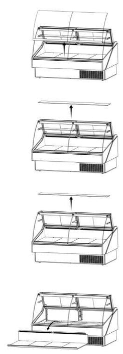 Hydra Kool KPM-FG-60-S Deli Products and Packaged Meat Flat Glass Deli Case - Top Restaurant Supplies