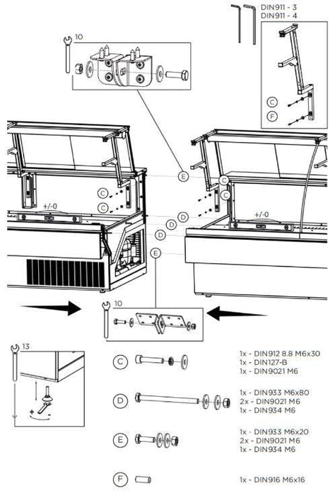 Hydra Kool KPM-FG-60-S Deli Products and Packaged Meat Flat Glass Deli Case - Top Restaurant Supplies