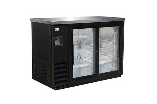 IKON IBB61-2G-24SD Back Bar Refrigerator Sliding Doors, 61.1" Wide, 14.16 Cu. Ft. - Top Restaurant Supplies