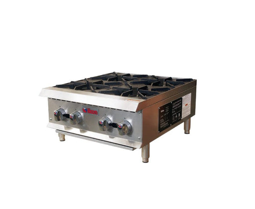 Ikon IHP-4-24 Four Burner Gas Hot Plate, 100,000 BTU - Top Restaurant Supplies