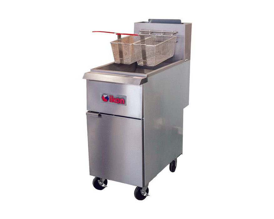 Ikon IGF-35/40-LP 35-40 lb. Capacity 3-tube Fryer, 90,000 BTU, Liquid Propane, Millivolt Thermostat - Top Restaurant Supplies