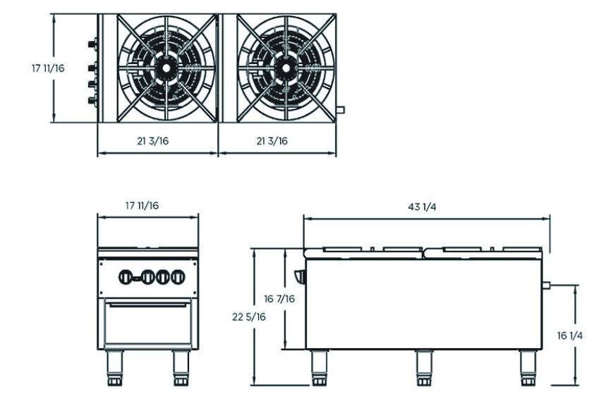 IKON ISP-18-2 Gas Stock Pot Range, 2-Burner - Top Restaurant Supplies