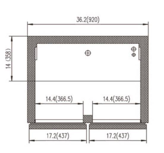 IKON ISP36M Megatop Salad and Sandwich Prep Table, 36.2" Wide, 7.7 Cu. Ft. - Top Restaurant Supplies