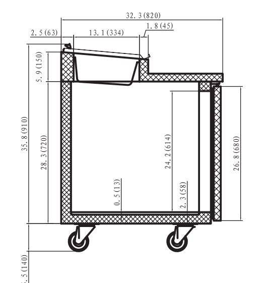 IKON IPP94 Pizza Prep Table, 94.2" Wide, 28.47 Cu. Ft. - Top Restaurant Supplies