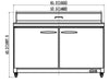 IKON ISP61 Salad and Sandwich Prep Table, 61.2" Wide, 11.5 Cu. Ft. - Top Restaurant Supplies