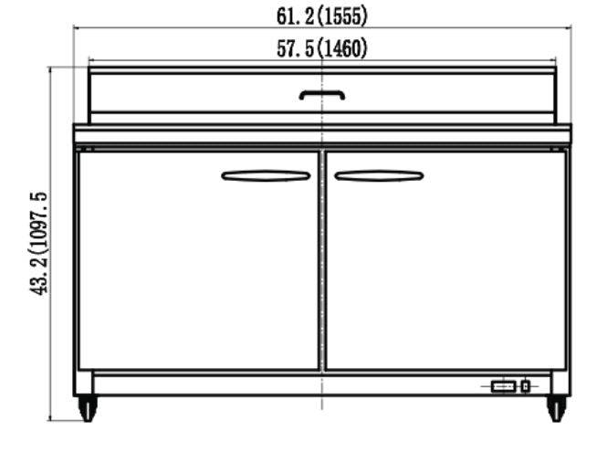 IKON ISP61 Salad and Sandwich Prep Table, 61.2" Wide, 11.5 Cu. Ft. - Top Restaurant Supplies