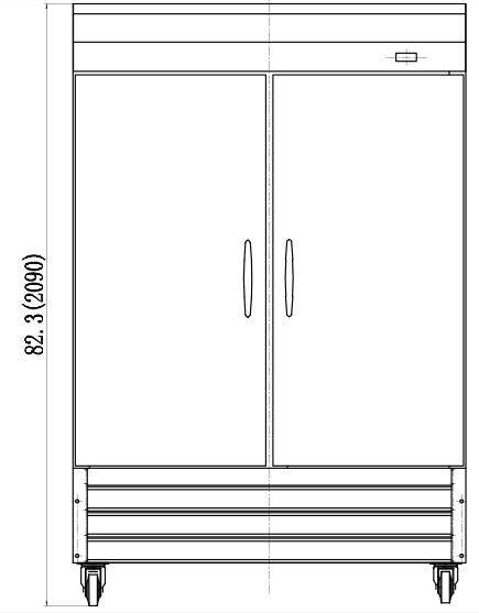 IKON IB54F Double Door Bottom Mount Freezer, 53.9" Wide, 42 Cu. Ft. - Top Restaurant Supplies