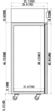 IKON IT56F Double Door Freezer Top Mount, 53.9" Wide, 42.4 Cu. Ft. - Top Restaurant Supplies