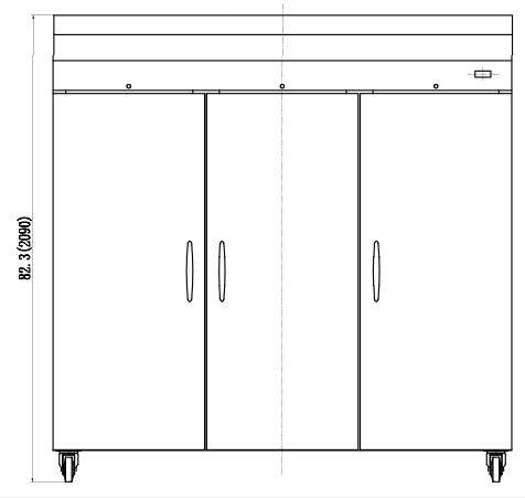 IKON IT82R Triple Door Refrigerator Top Mount, 81" Wide, 67.7 Cu. Ft. - Top Restaurant Supplies