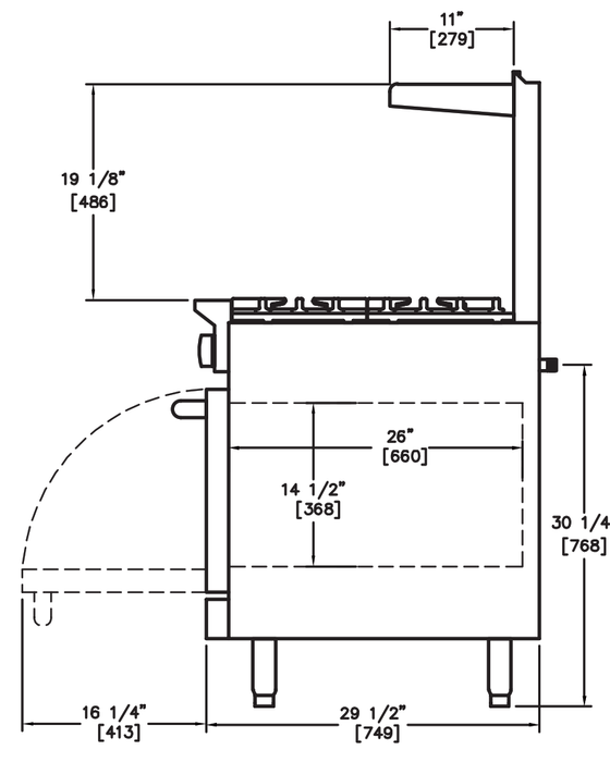 Imperial Range IR-6-G24 ro Series 60" Gas Range, 6 Burners, 24" Range, 2 Ovens - Top Restaurant Supplies