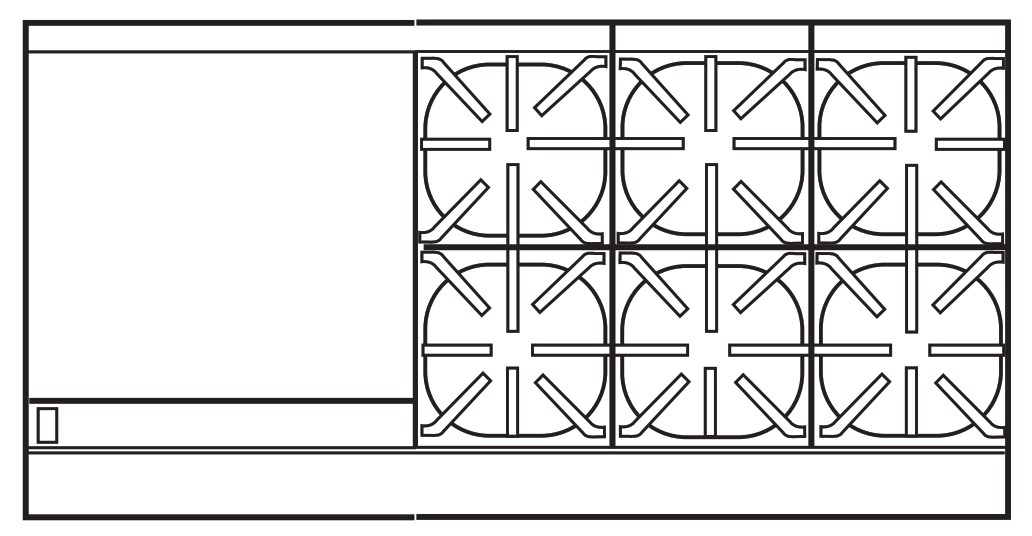 Imperial Range IR-6-G24 ro Series 60" Gas Range, 6 Burners, 24" Range, 2 Ovens - Top Restaurant Supplies