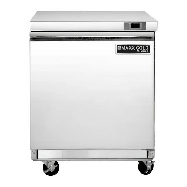 Maxx Cold V-Series 1 Door Undercounter Freezer, in Stainless Steel