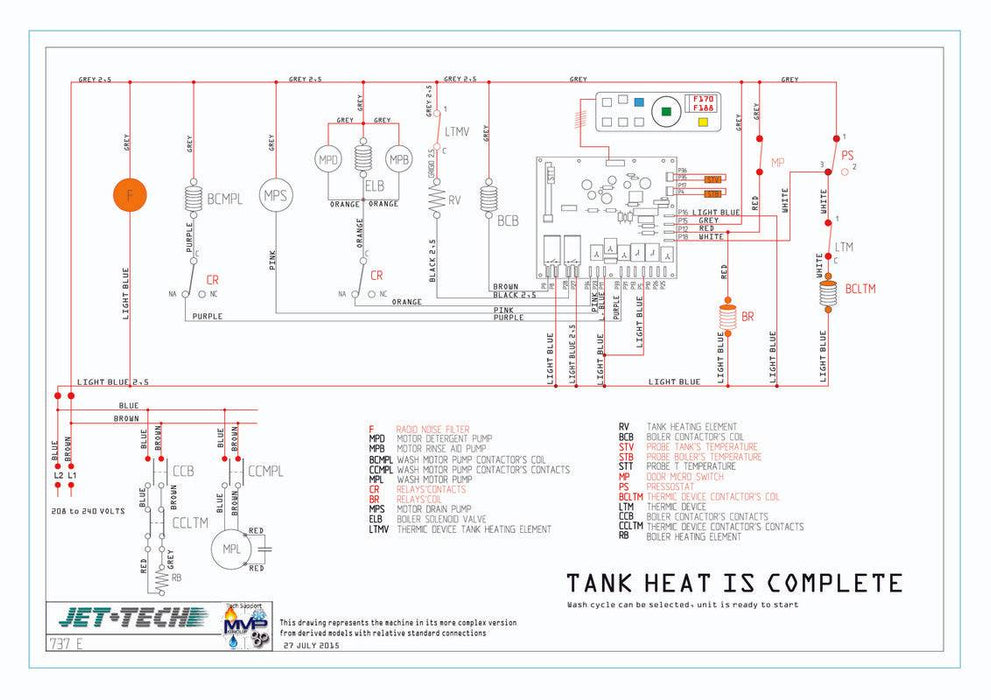 Jet-Tech 737-E High-Temp Undercounter Deluxe Dishwasher - Top Restaurant Supplies