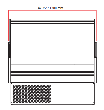 Kool-It KMC-48 47" Curved Glass Refrigerated Deli Display Case, 6.7 ft² - Top Restaurant Supplies