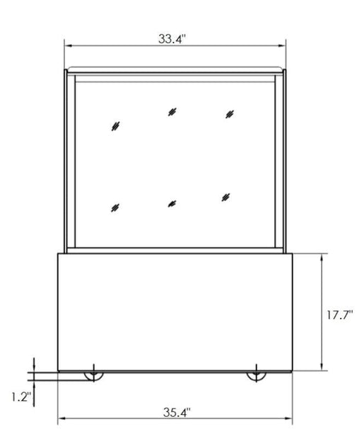 Kool-It KBF-36 Flat Glass Display Case, 35.4" Wide, 10 Cu. Ft. - Top Restaurant Supplies