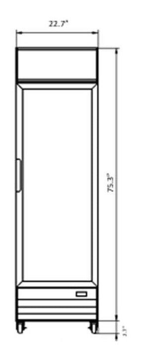 Kool-It KGM-13 Single Glass Door Cooler, 22.7" Wide, 11.6 Cu. Ft. - Top Restaurant Supplies