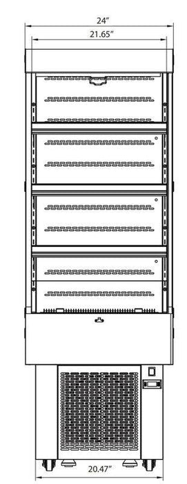 Kool-It KOM-24SS Open Air Merchandiser, 24" Wide, 8.8 Cu. Ft. - Top Restaurant Supplies