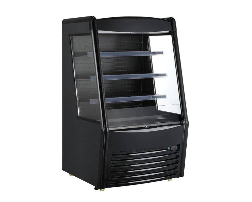 Kool-It KOM-36BK 36.2" Open Merchandiser with 3 Adjustable Shelves - Top Restaurant Supplies