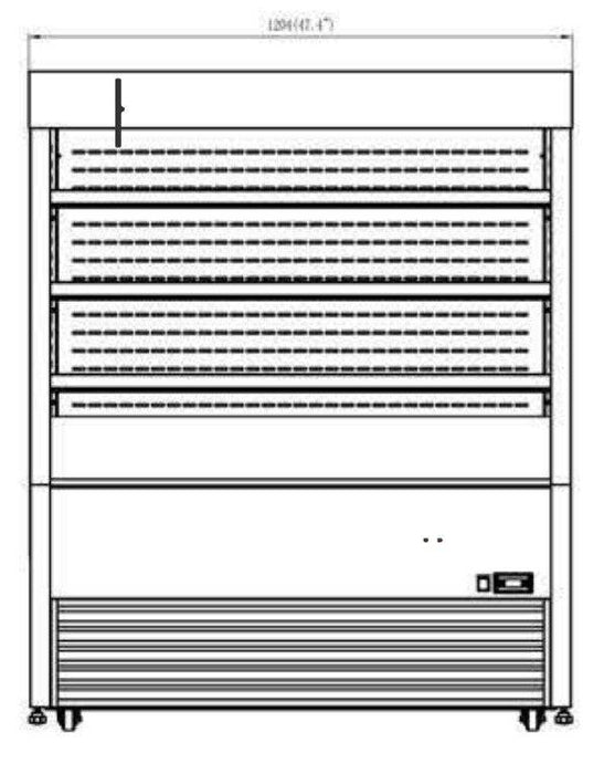 Kool-It KOM-48SS Open Air Merchandiser 
 , 47.4" Wide, 13.2 Cu. Ft. - Top Restaurant Supplies