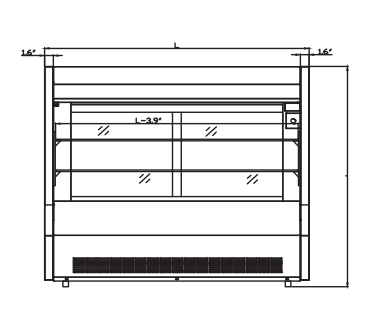 Kool-It KDG-36 35.6" Curved Glass Refrigerated Deli Display Case, 12 cu. ft. - Top Restaurant Supplies