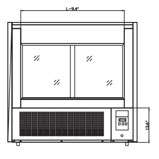 Kool-It KDG-48 47.7" Curved Glass Refrigerated Deli Display Case, 18 cu. ft. - Top Restaurant Supplies