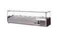 Kool-It KTR-60G 60" Refrigerated Topping Rails with Sneeze Guard - Top Restaurant Supplies