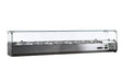 Kool-It KTR-80G 80" Refrigerated Topping Rails with Sneeze Guard - Top Restaurant Supplies