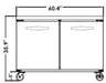 KOOL-IT KUCR-60-2  UNDERCOUNTER REFRIGERATOR - 60in - Top Restaurant Supplies