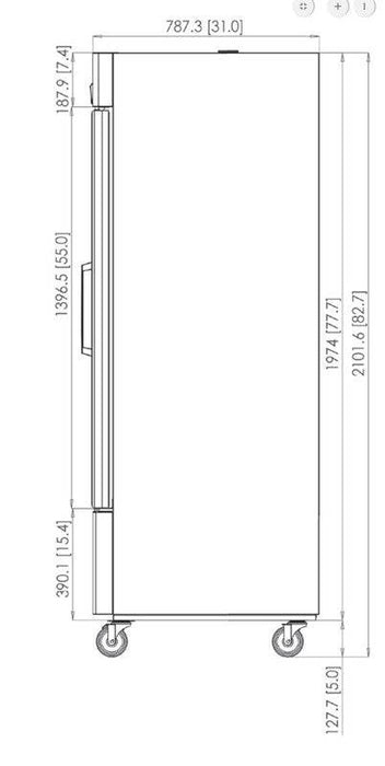 Kool-It KBSR-1G Single Glass Door Refrigerator Bottom Mount, 26.8" Wide, 21 Cu. Ft. - Top Restaurant Supplies