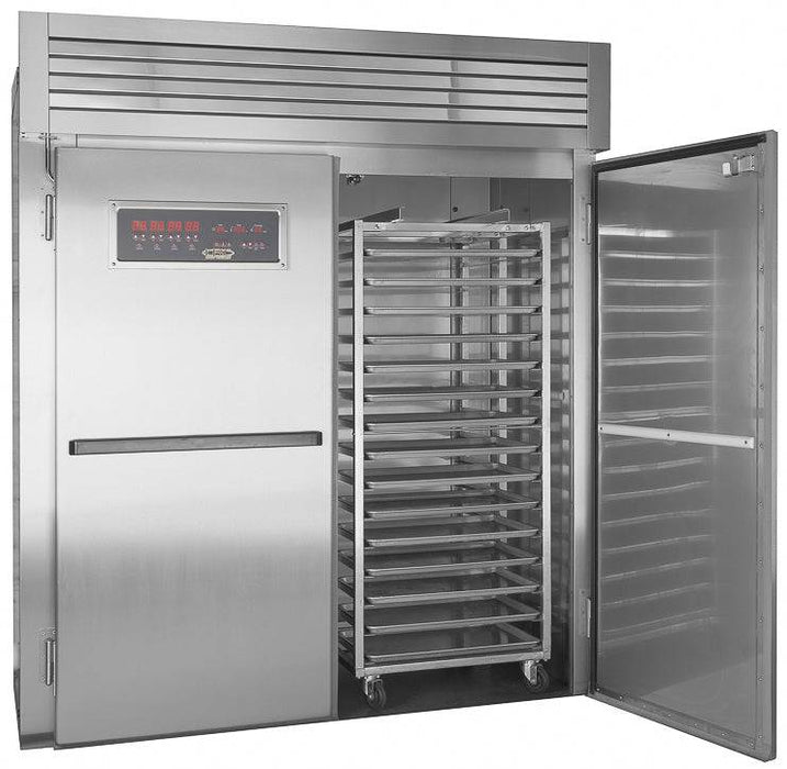 LBC Bakery LRP2S-100P 75" Wide Two Door Roll-in Rack Pass Through Proofer, 10 Single Side Load, 9 Single End Load, 4 Double Rack Capacity - Top Restaurant Supplies