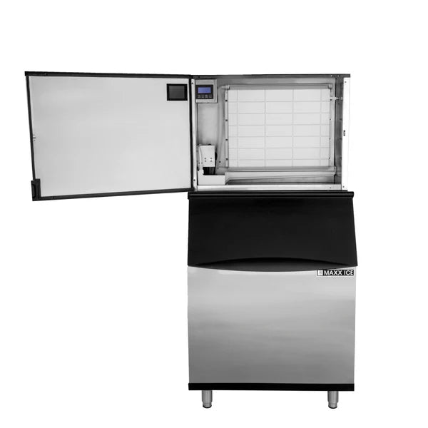 Maxx Ice MIM370NH-B470 Intelligent Series Modular Ice Machine, 30"W, 361 lbs w/470 lb Storage Bin, Stainless Steel