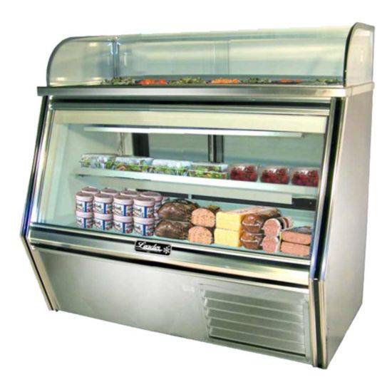 Leader Refrigeration SDL60 60" 7-11 Display Case with 2 Doors and 1 Shelves - Top Restaurant Supplies